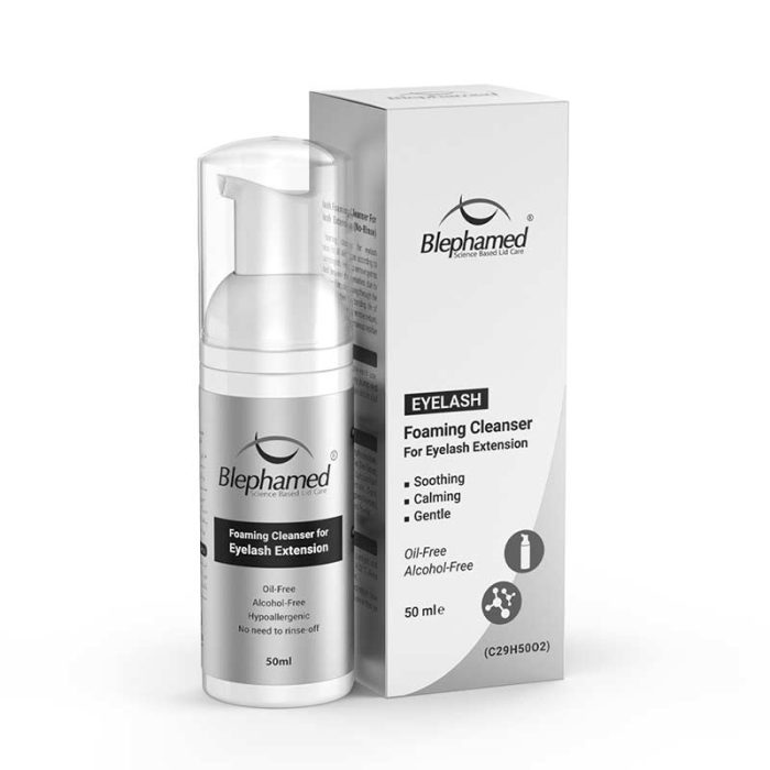Blephamed-Foaming-Cleanser-for-Eyelash-Extension فوم پاککننده آرایش چشم بلفامد مناسب مژههای اکستنشن(بدون آبکشی)