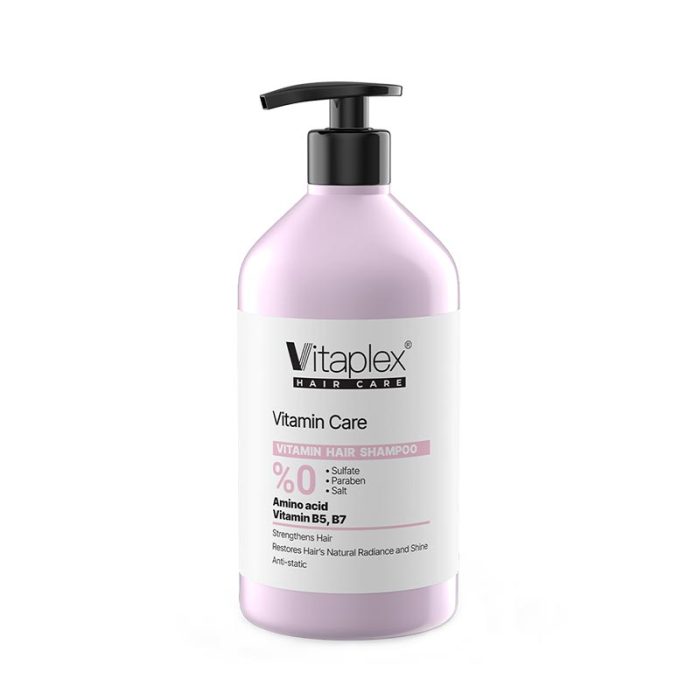 Vitaplex-Vitamin-care-Shampoo-free-solfat شامپو ویتامینه موهای خشک و نرمال ویتاپلکس (فاقد سولفات)