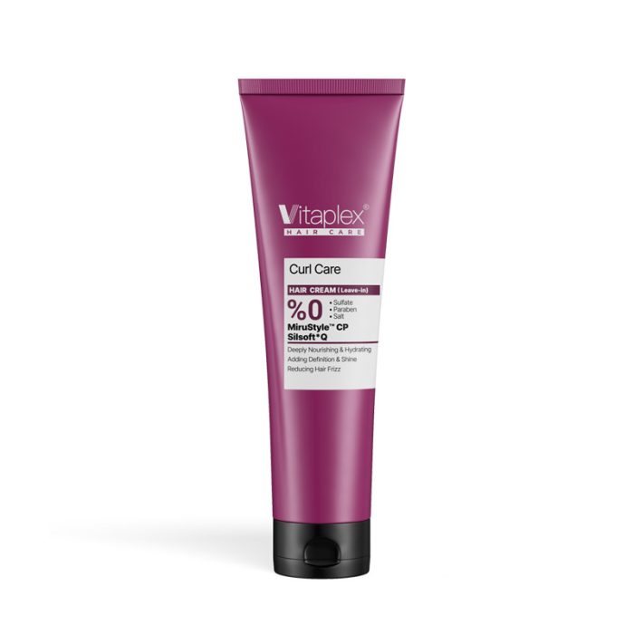 vitaplex-curly-hair-styling-and-repairing-cream-sulfate-free کرم حالت دهنده و ترمیم کننده موهای فر ویتاپلکس (فاقد سولفات)
