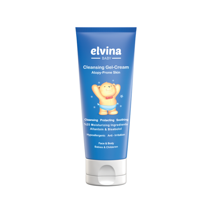 elvina-atopic-face-and-body-wash-gel-cream کرم ژل شستشو صورت و بدن آتوپیک الوینا