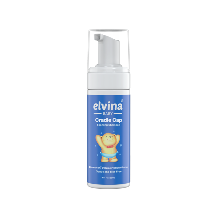 elvina-baby-scalp-wash-foam فوم شستشوی پوسته های چرب سر نوزاد الوینا